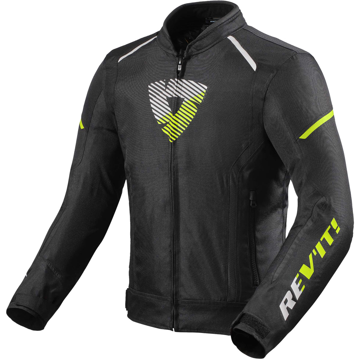 Rev'it Sprint H2O Textile Jacket - Black / Neon Yellow - Rev'it motorcycle jacket, view 1
