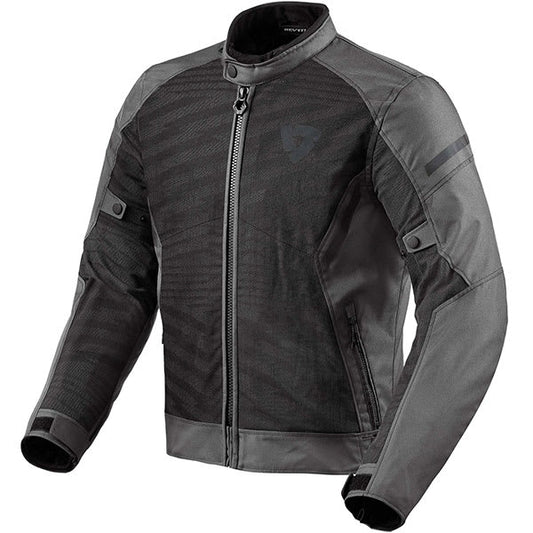Rev'it Torque 2 H2O Textile Jacket - Black / Grey - Rev'it motorcycle jacket, view 1