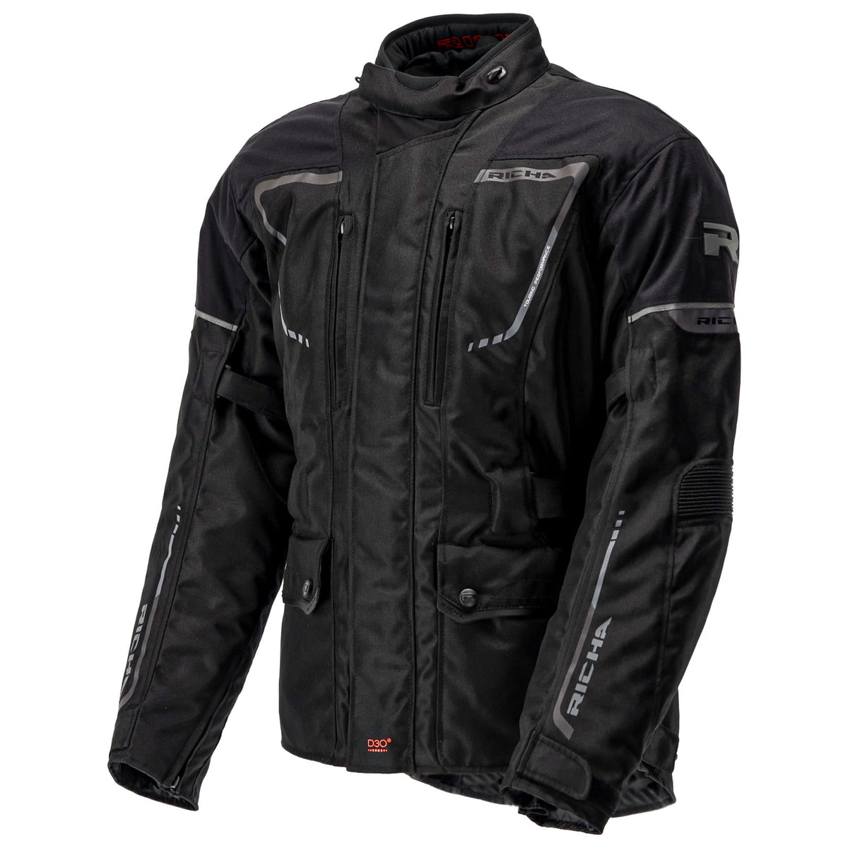 Richa Phantom 2 Textile Jacket - Black - Richa motorcycle jacket, view 1