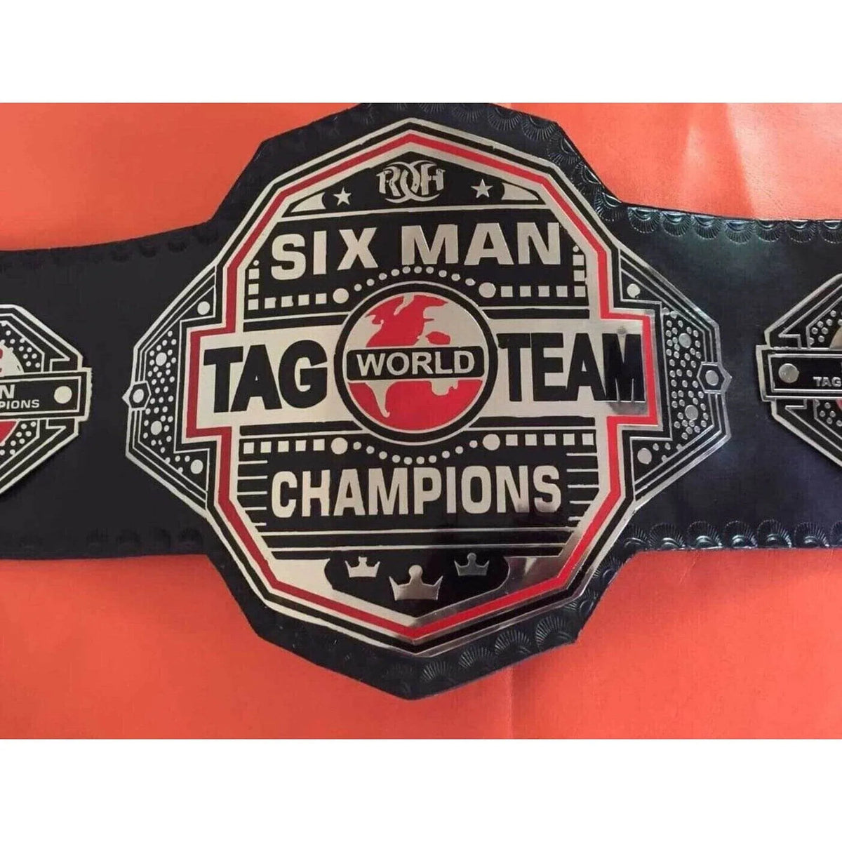 ROH Six Man Tag Team Championship Inspired Collectible Title Belt - photo 2 of 5 | Brex International
