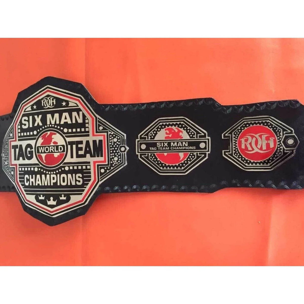 ROH Six Man Tag Team Championship Inspired Collectible Title Belt - photo 3 of 5 | Brex International