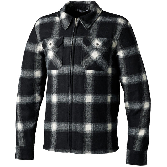 RST Brushed CE Textile Shirt - Black / White Check - RST motorcycle riding shirt, view 1