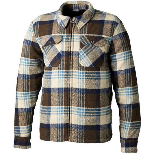 RST Brushed CE Textile Shirt - Brown / White Check - RST motorcycle riding shirt, view 1