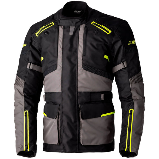 RST Endurance CE Textile Jacket - Black / Grey / Flo Yellow - RST motorcycle jacket, view 1