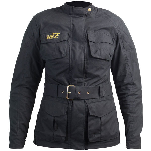 RST Ladies Classic TT Wax 3/4 3 CE Textile Jacket - Black - RST motorcycle jacket, view 1