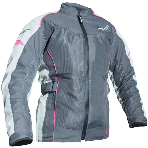 RST Ladies Gemma 2 Vented CE Textile Jacket - Gunmetal / Flo Pink - RST motorcycle jacket, view 1