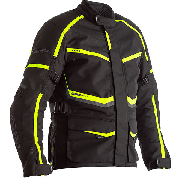 RST Ladies Maverick CE Textile Jacket - Black / Neon - RST motorcycle jacket, view 1