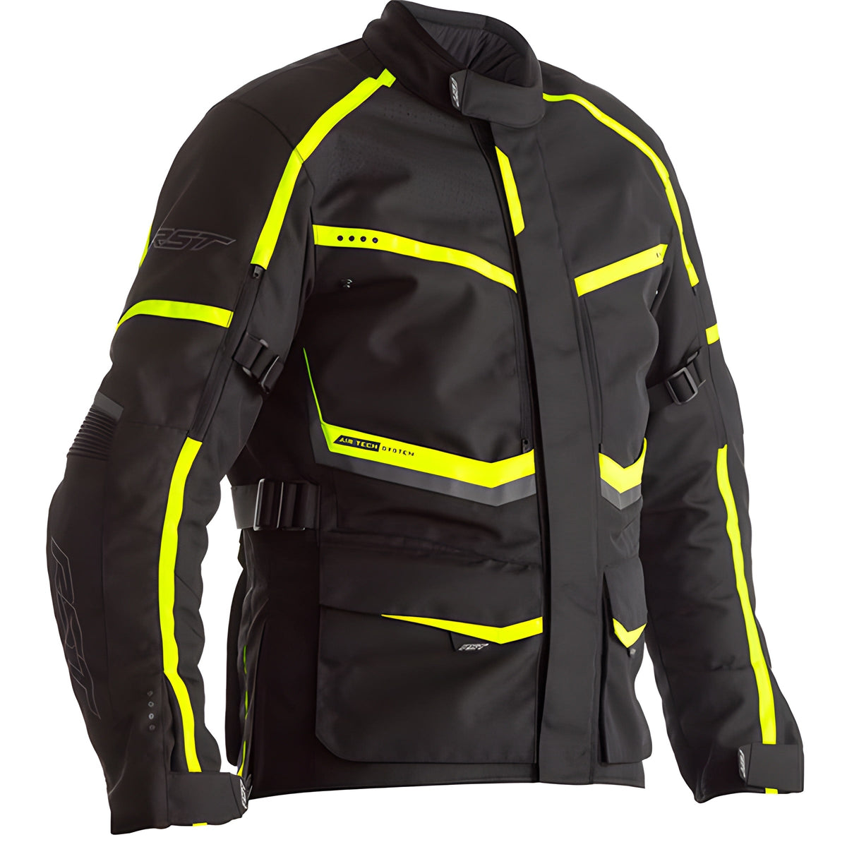 RST Maverick CE Textile Jacket - Black / Neon - RST motorcycle jacket, view 1