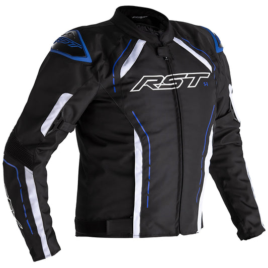 RST S-1 CE Textile Jacket - Black / White / Blue - RST motorcycle jacket, view 1
