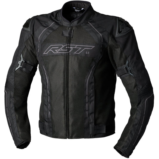 RST S1 CE Mesh Textile Jacket - Black - RST motorcycle jacket, view 1