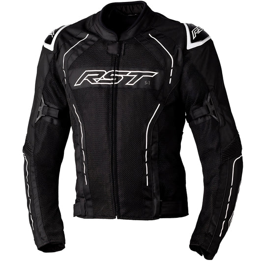 RST S1 CE Mesh Textile Jacket - Black / White - RST motorcycle jacket, view 1
