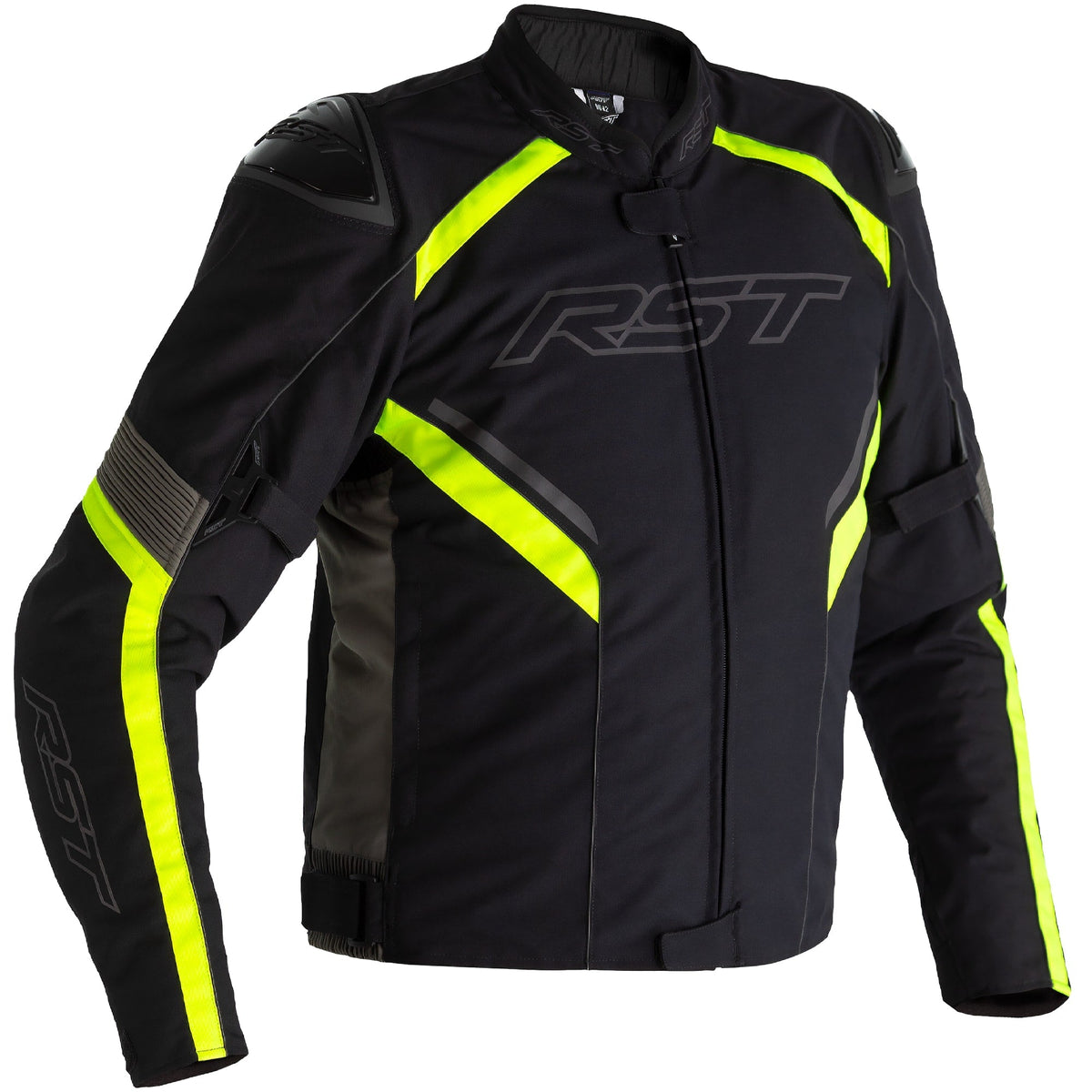 RST Sabre CE Textile Jacket - Black / Grey / Fluo Yellow - RST motorcycle jacket, view 1