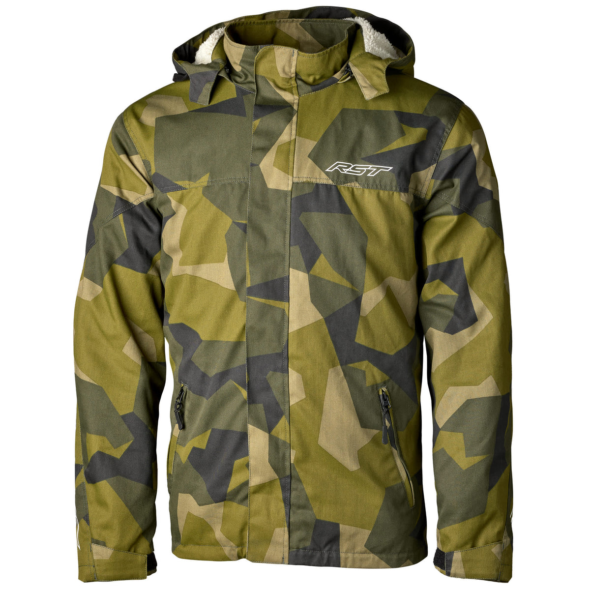RST x Kevlar® Loadout Full Zip CE Textile Hood - Splinter Green - RST motorcycle jacket, view 1