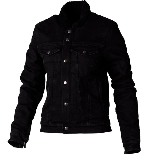 RST X Ladies Sherpa Denim CE Textile Jacket - Black - RST motorcycle jacket, view 1