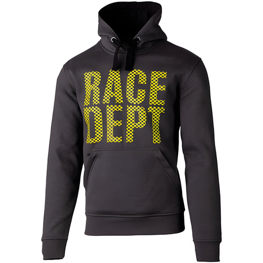 RST X Pullover Race Dept CE Mens Textile Hoodie - Grey / Green - RST motorcycle hoodie, view 1