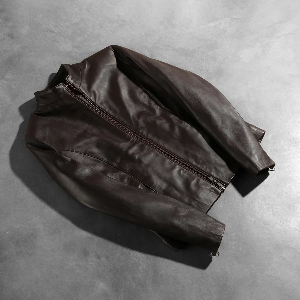 Rumella Maroon Leather Biker Jacket - women's jacket in maroon sheepskin leather, view 7
