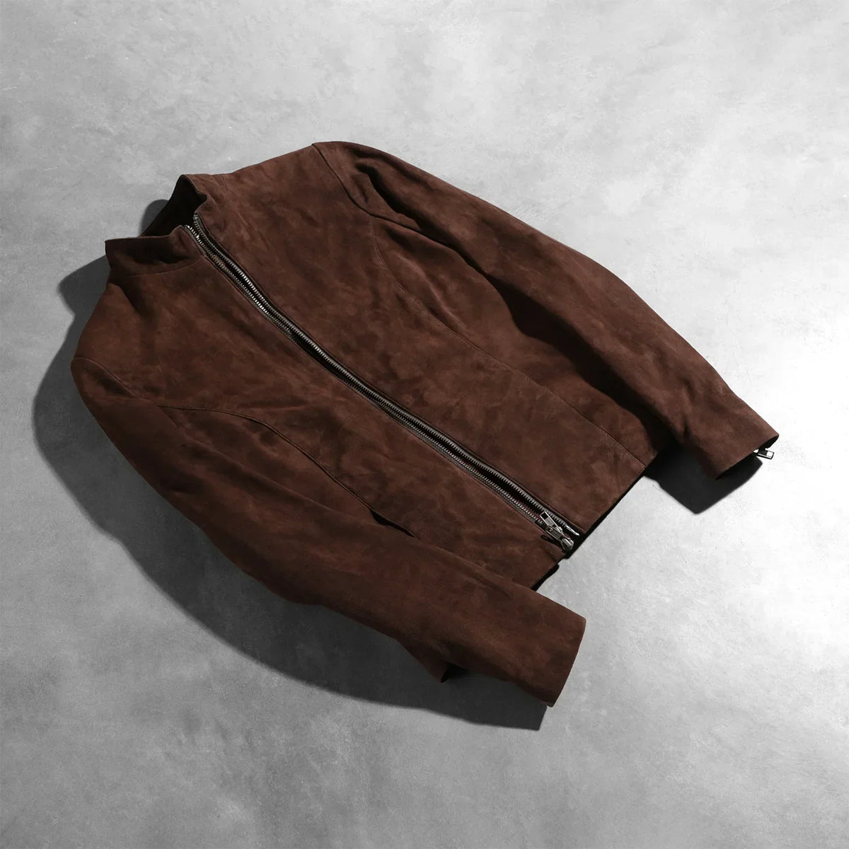 Rumella Mocha Suede Biker Jacket - women's jacket in mocha suede leather, view 7