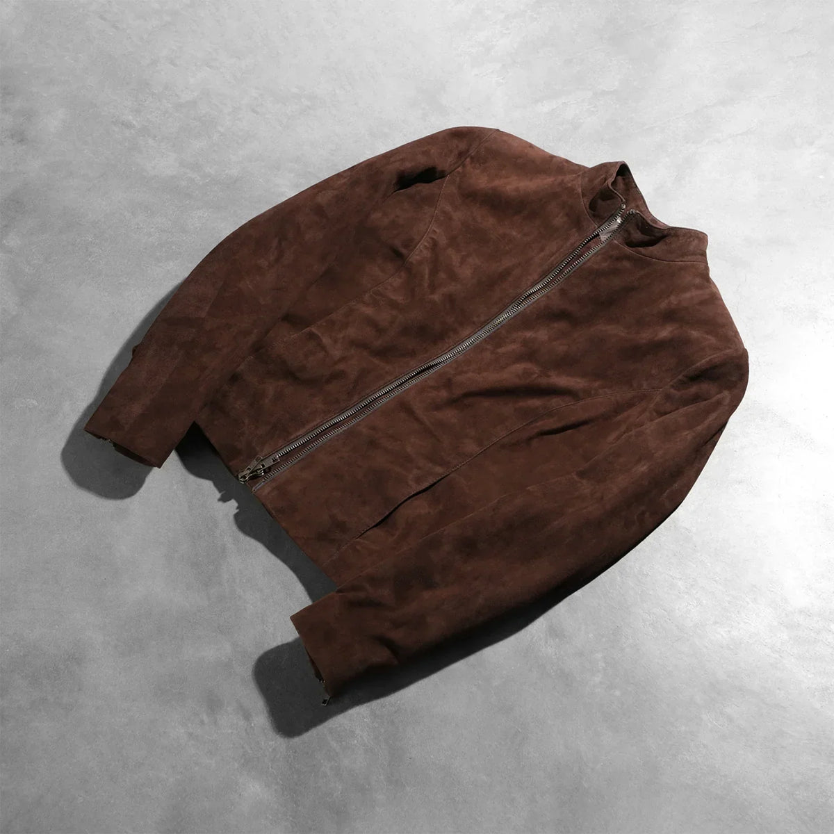 Rumella Mocha Suede Biker Jacket - women's jacket in mocha suede leather, view 8