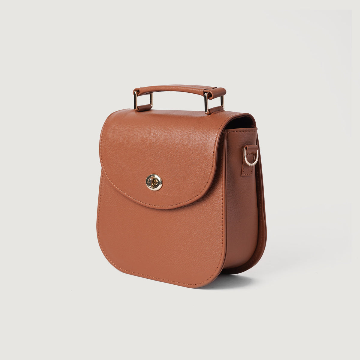 Brex Sandra Brown Leather Saddle Bag - brown leather saddle bag, view 3