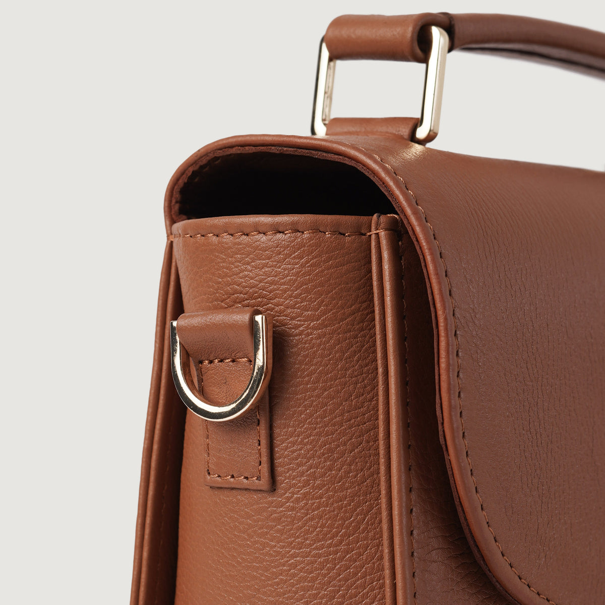 Brex Sandra Brown Leather Saddle Bag - brown leather saddle bag, view 5