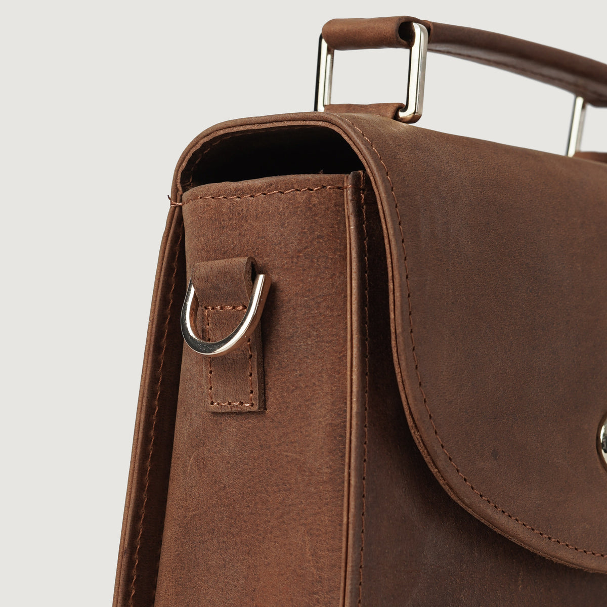 Brex Sandra Vintage Tan Leather Saddle Bag - tan leather vintage saddle bag, view 7