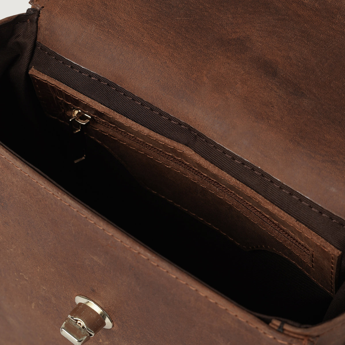 Brex Sandra Vintage Tan Leather Saddle Bag - tan leather vintage saddle bag, view 8