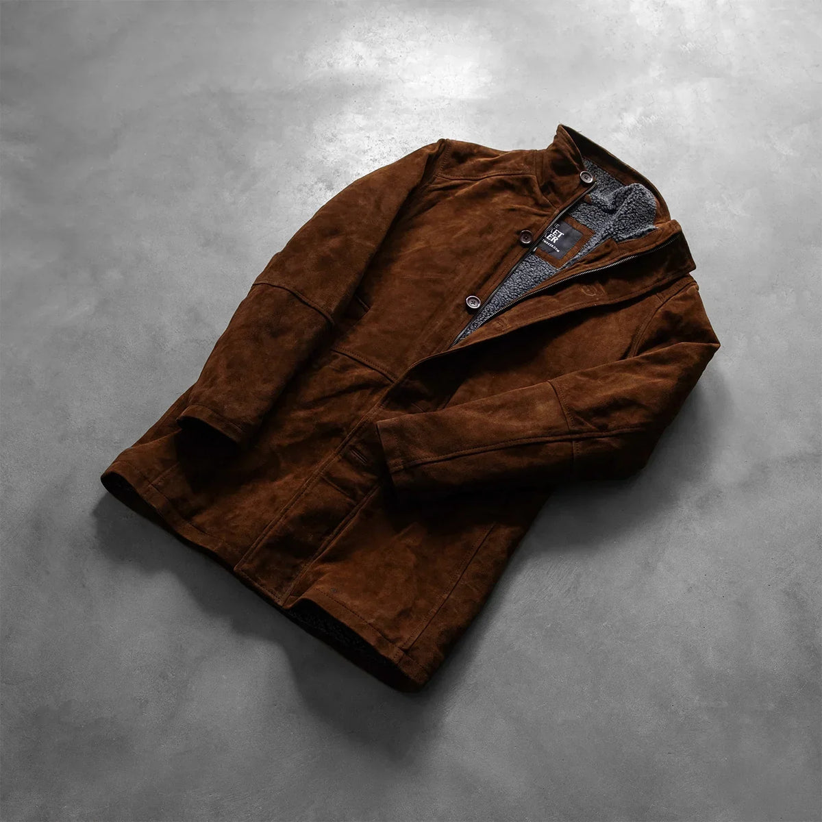 Sheriff Brown Suede Jacket - men's jacket in brown suede leather, view 6