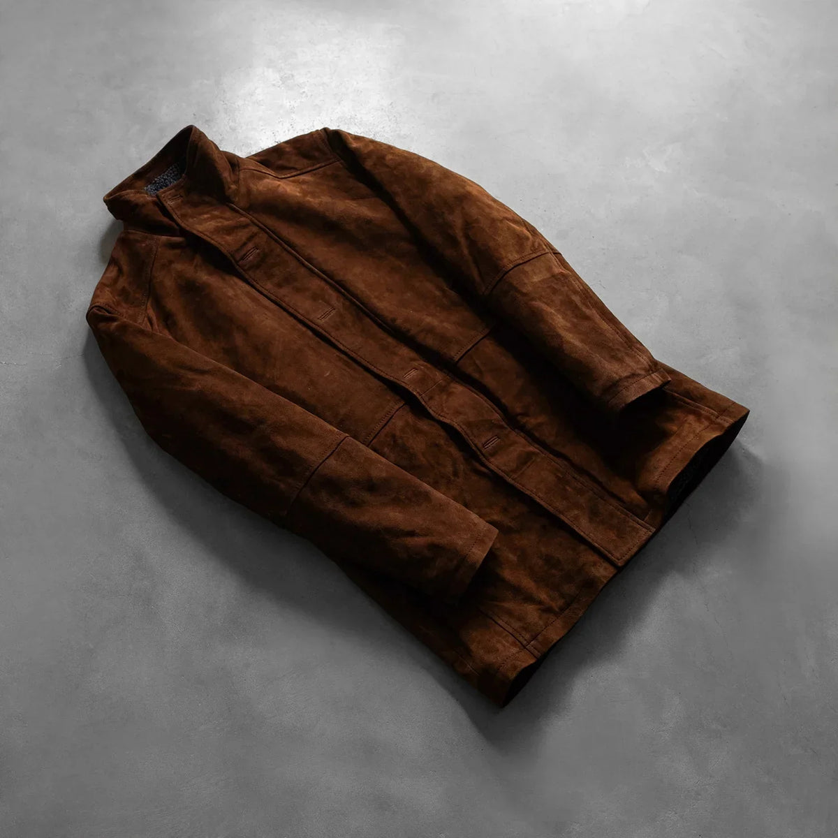 Sheriff Brown Suede Jacket - men's jacket in brown suede leather, view 7