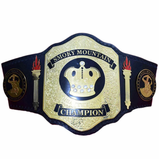 SMW Smoky Mountain Wrestling Championships Inspired Title Belt - photo 1 of 4 | Brex International