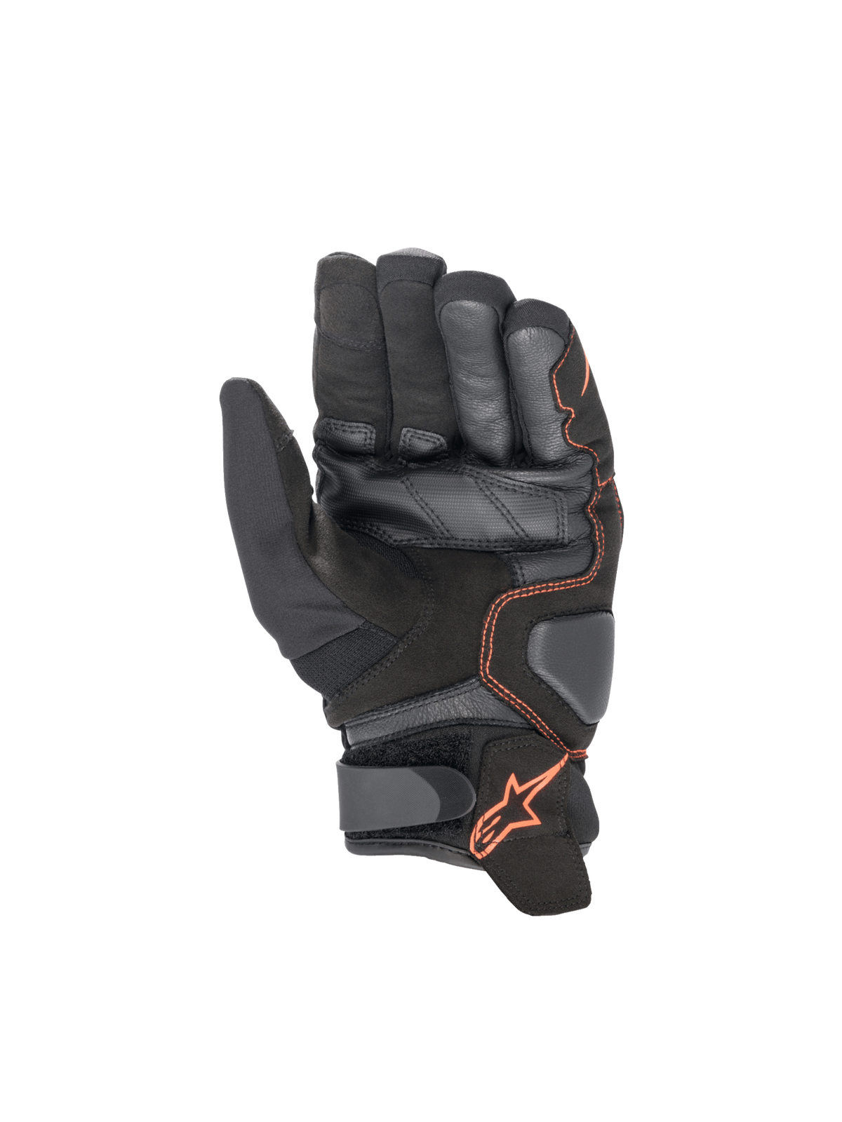 Smx-1 Drystar® Gloves - Black/Red Fluo - Alpinestars motorcycle gloves, view 2