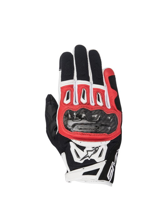 SMX-2 Air Carbon V2 Gloves - Black/Red/White - Alpinestars motorcycle gloves, view 1