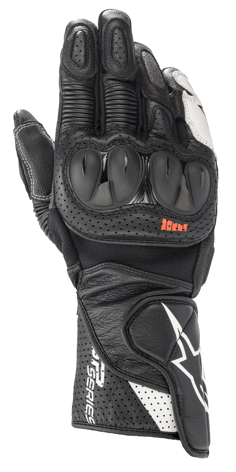 SP-2 V3 Gloves - Black/White - Alpinestars motorcycle gloves, view 1