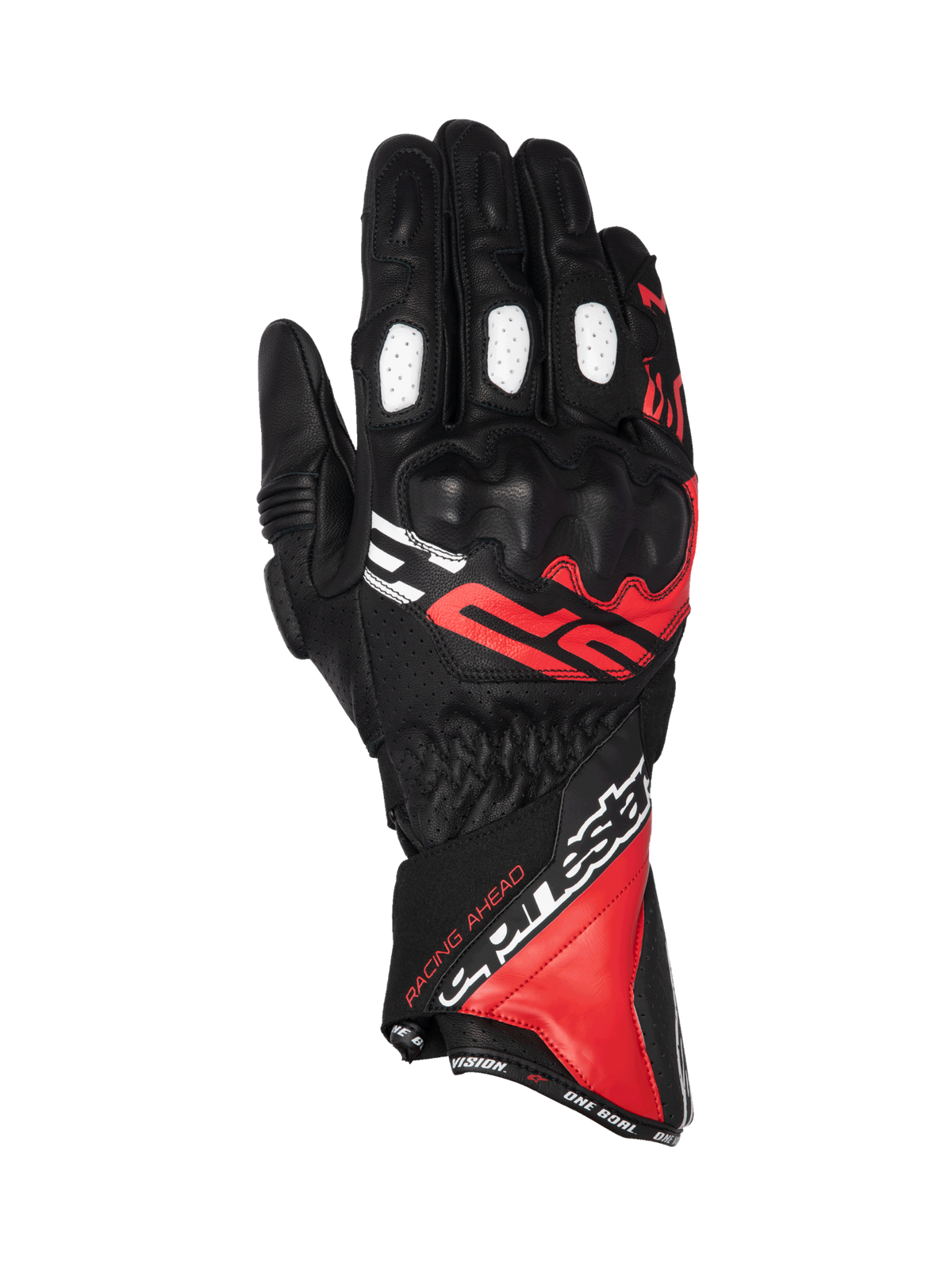 SP-3 Gloves - Black/Bright/Red/White - Alpinestars motorcycle gloves, view 1