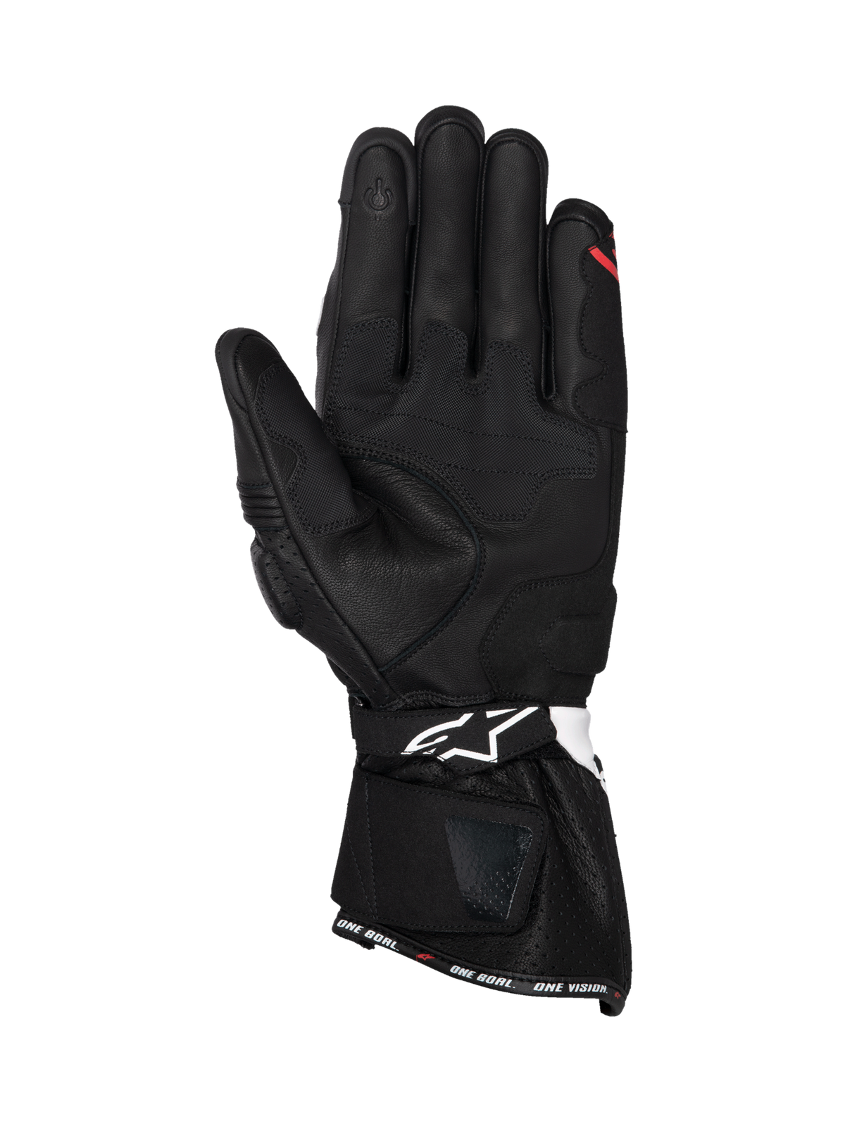 SP-3 Gloves - Black/White/Red Fluo - Alpinestars motorcycle gloves, view 2