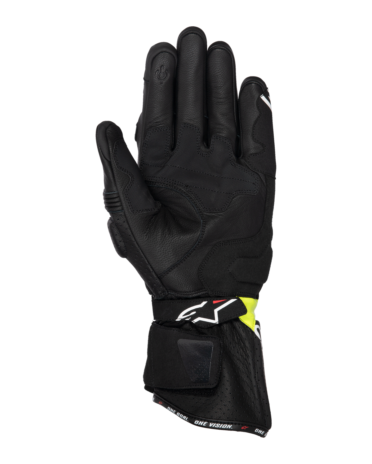 SP-3 Gloves - Black/Yellwo Fluo/White - Alpinestars motorcycle gloves, view 2