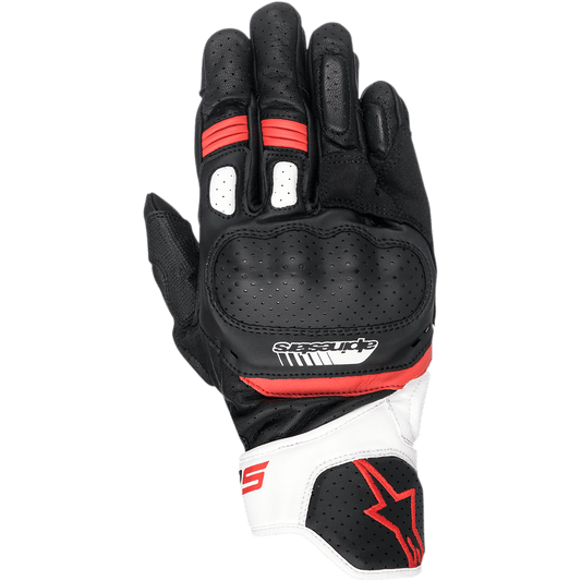 SP-5 Gloves - Black/White/Red - Alpinestars motorcycle gloves, view 1
