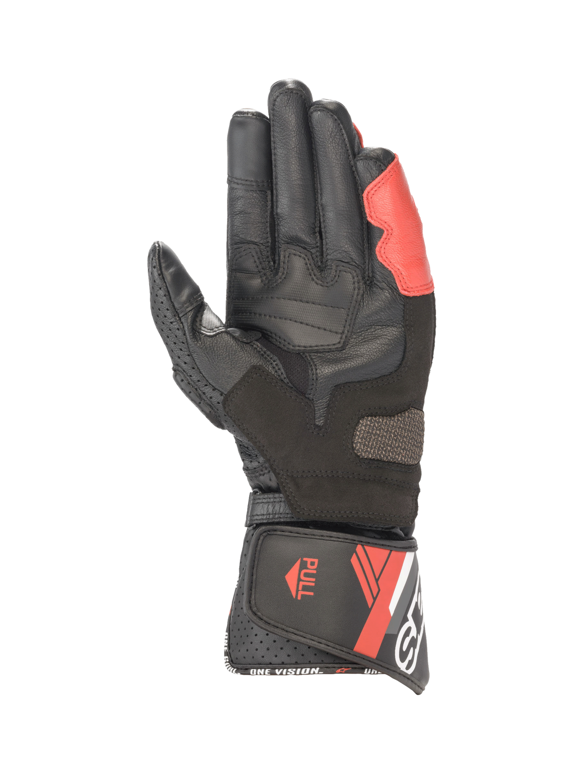 SP-8 V3 Gloves - Black/White/Bright Red - Alpinestars motorcycle gloves, view 2