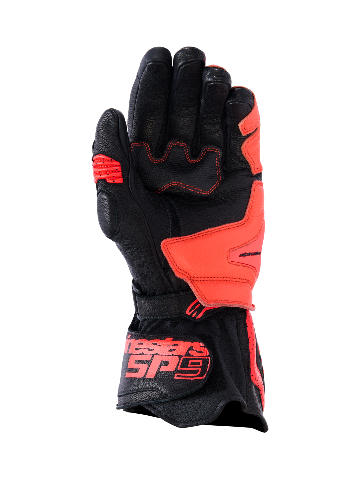 SP-9 Gloves - Black/Red - Alpinestars motorcycle gloves, view 2