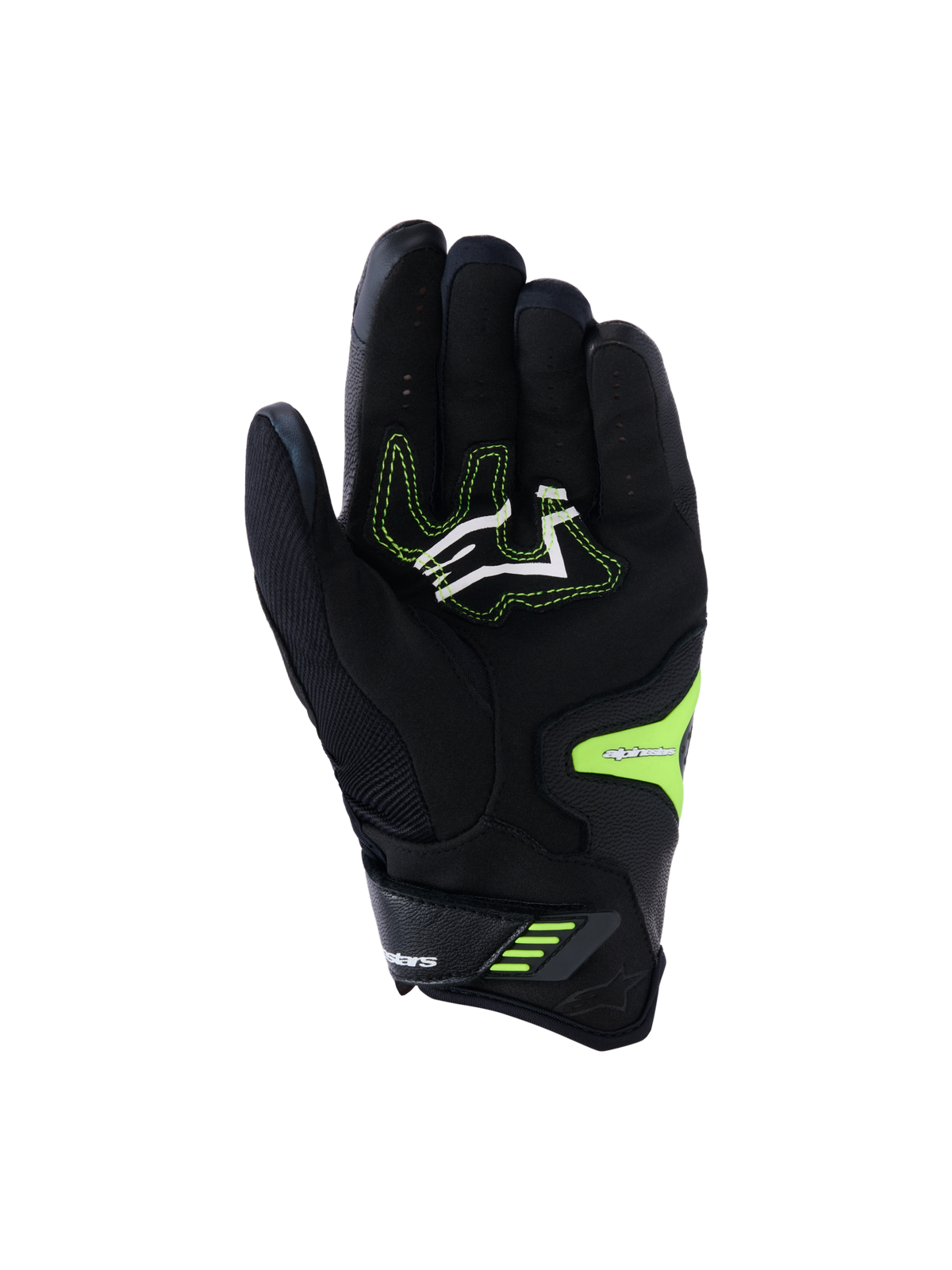 SP-R Pro Gloves - Black/Yellow Fluo - Alpinestars motorcycle gloves, view 2