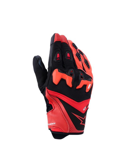 SP-R Pro Gloves - Bright Red/Red Fluo/Black - Alpinestars motorcycle gloves, view 1