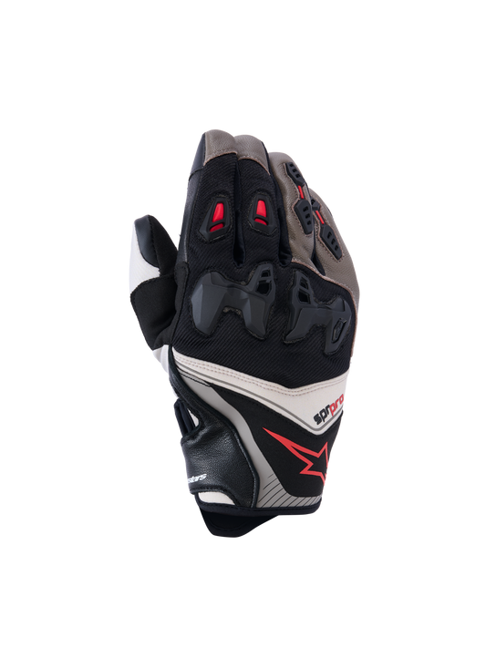 SP-R Pro Gloves - Walnut Mastic/Black - Alpinestars motorcycle gloves, view 1