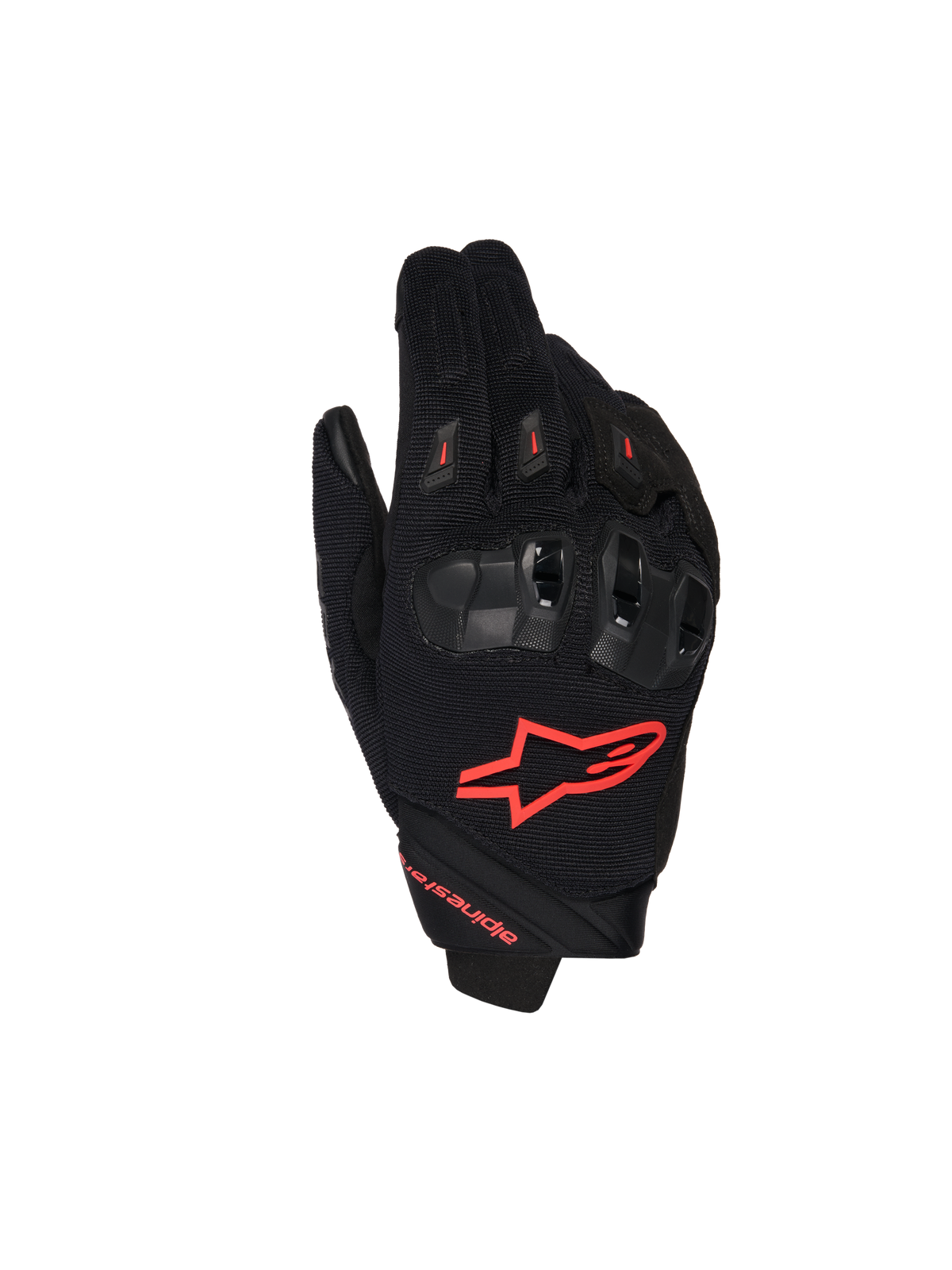 SP X 1 Gloves - Black/Red Fluo - Alpinestars motorcycle gloves, view 1