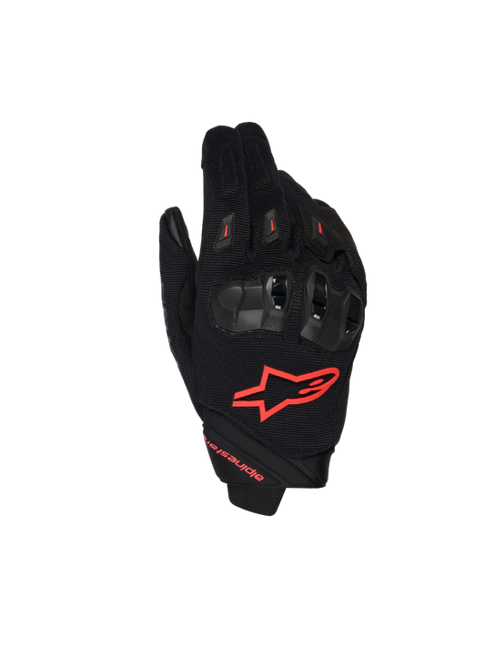 SP X 1 Gloves - Black/Red Fluo - Alpinestars motorcycle gloves, view 1