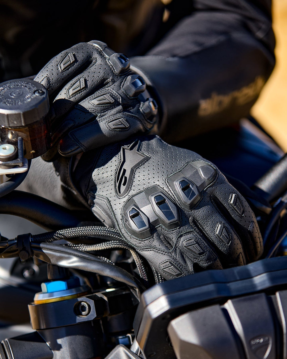 SP X 7 Gloves - Black/Black - Alpinestars motorcycle gloves, view 3