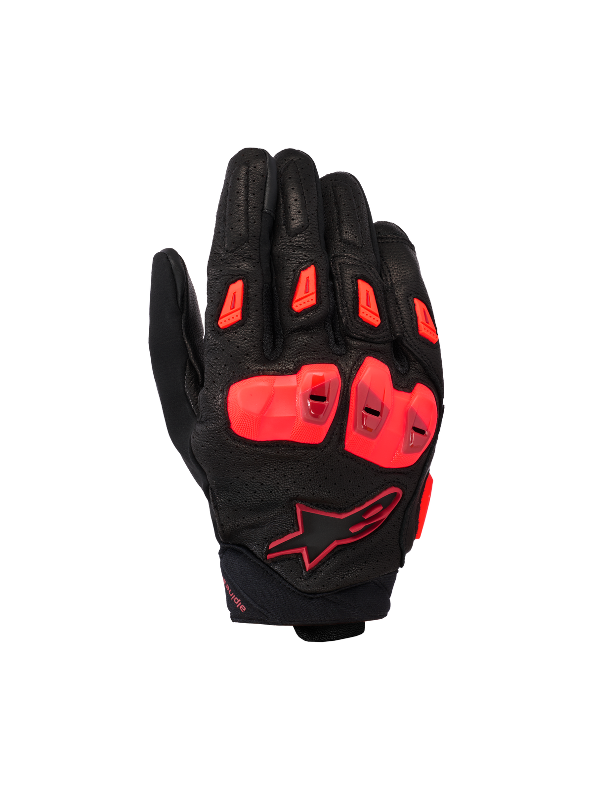 SP X 7 Gloves - Black/Dark Red/Red Fluo - Alpinestars motorcycle gloves, view 1