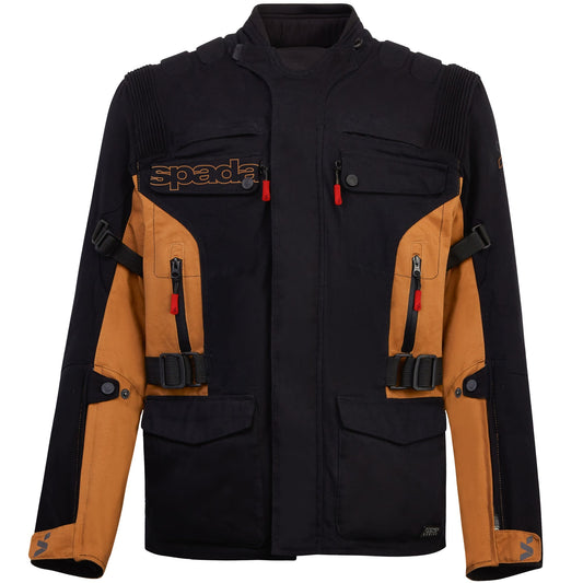 Spada Ascent V3 CE Textile Jacket - Black / Tan - Spada motorcycle jacket, view 1