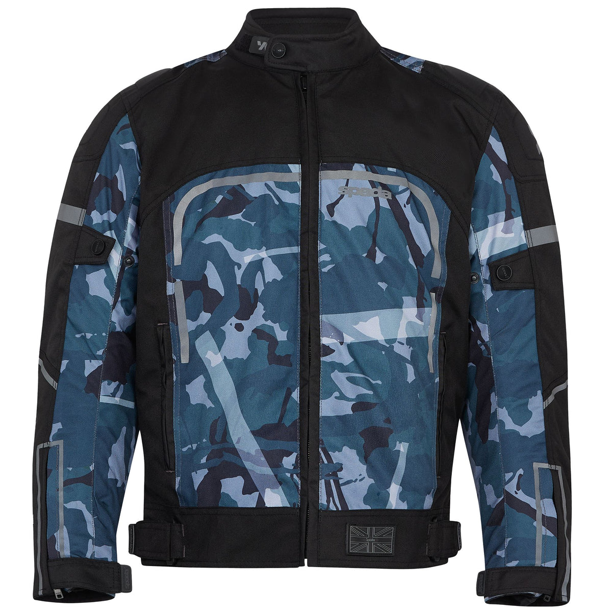 Spada Calgary Textile Jacket - Black / Green Camo - Spada motorcycle jacket, view 1