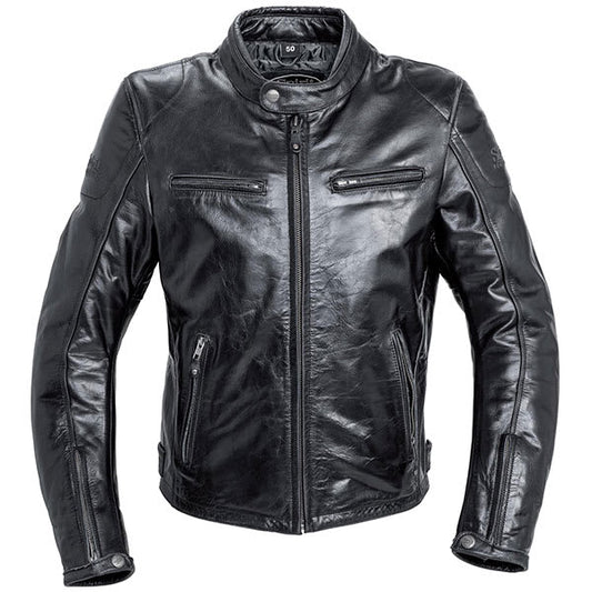 Spirit Motors Antique Leather Jacket 1.0 - Black - Spirit Motors motorcycle jacket, view 1