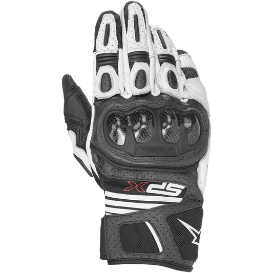 SPX AC V2 Gloves - Black/White - Alpinestars motorcycle gloves, view 1