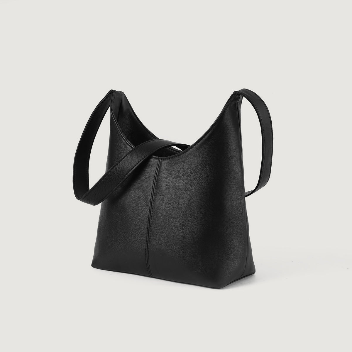 Brex Stefani Black Leather Hobo Bag - black leather hobo bag, view 3